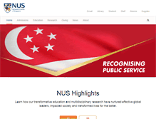 Tablet Screenshot of nus.edu.sg