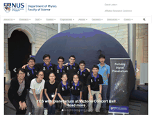 Tablet Screenshot of physics.nus.edu.sg