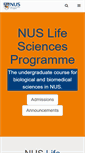 Mobile Screenshot of lifesciences.nus.edu.sg