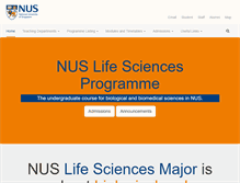 Tablet Screenshot of lifesciences.nus.edu.sg