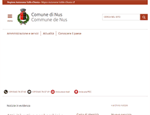 Tablet Screenshot of comune.nus.ao.it